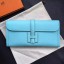 Replica Hermes Jige Elan 29 Clutch Bag In Blue Atoll Epsom Calfskin HD301it96