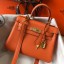Replica Hermes Kelly 20cm Bag In Orange Clemence Leather GHW HD878bO12