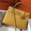 Replica Hermes Kelly 32cm Bag In Yellow Epsom Leather GHW HD983it96
