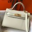 Replica Hermes Kelly Mini II Bag In White Epsom Leather GHW HD1074eq83