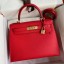 Replica Hermes Kelly Sellier 28 Handmade Bag In Red Epsom Calfskin HD1344ui32