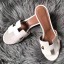 Replica Hermes Oasis Sandals In White Epsom Leather HD1642UD97