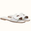 Replica Hermes View Sandals In White Calfskin leather HD2057Ff81