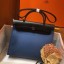 Replica High Quality Hermes Herbag Zip 31cm Bag In Black And Blue HD741Jh90