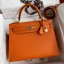 Replica Top Hermes Kelly Sellier 28 Handmade Bag In Orange Epsom Calfskin HD1343Cq58