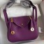 Replica Top Hermes Mini Lindy Handmade Bag In Anemone Clemence Leather HD1563Il23