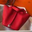 Replica Top Hermes Picotin Lock 18 Bag In Red Clemence Leather HD1804of41