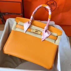 AAA Hermes Birkin 30 Handmade Bag In Yellow Epsom Leather HD2086zZ13