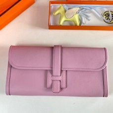 Best Hermes Jige Elan 29 Clutch Bag In Mauve Sylvestre Swift Calfskin HD824jI34