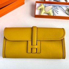 Copy Hermes Jige Elan 29 Clutch Bag In Yellow Swift Calfskin HD839dK58