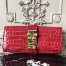 Copy Hermes Medor Clutch Bag In Red Crocodile Leather HD1511UG71