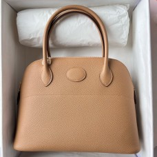 Fake Best Hermes Bolide 1923 27 Handmade Bag In Chai Epsom Calfskin HD348Nk59