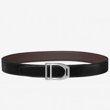 First-class Quality Hermes Etrier Buckle Belt & Chocolate Clemence 32 MM Strap HD591fm32