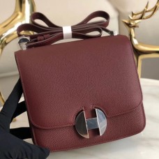 Hermes 2002 20cm Bag In Bordeaux Evercolor Calfskin HD08tQ92