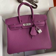 Hermes Birkin 25 Retourne Handmade Bag In Anemone Epsom Calfskin HD69JF45