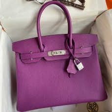 Hermes Birkin 30 Retourne Handmade Bag In Anemone Epsom Calfskin HD156wv88