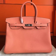 Hermes Birkin 40 Handmade Bag In Crevette Clemence Leather HD553MB38