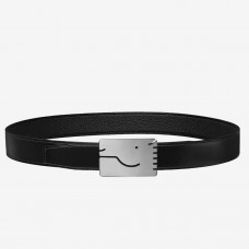 Hermes Black A Cheval Belt Buckle 32 MM Reversible Leather HD264tg76