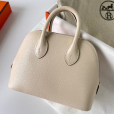 Hermes Bolide 1923 Mini Handmade Bag In Nata Chevre Mysore Leather HD362su78