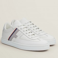 Hermes Boomerang Sneakers In Multicolore White Leather HD374AT21