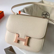 Hermes Constance 1-18 Mirror Bag In Craie Epsom Calfskin HD442Lo54