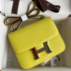 Hermes Constance 18 Handmade Bag In Lime Epsom Calfskin HD469Qc12