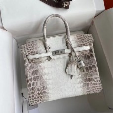 Hermes Diamond Birkin 25cm In Himalaya Niloticus Crocodile Skin HD559KD87