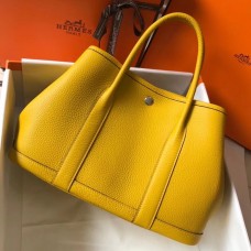 Hermes Garden Party 30 Bag In Yellow Taurillon Leather HD650dC47