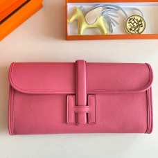 Hermes Jige Elan 29 Clutch Bag In Rose Lipstick Swift Calfskin HD832eP76