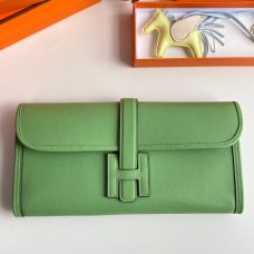 Hermes Jige Elan 29 Clutch Bag In Vert Criquet Swift Calfskin HD838wv88