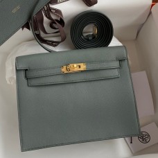 Hermes Kelly Danse II Bag In Vert Amande Evercolor Calfskin HD1032Yv36