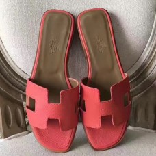 Hermes Oran Sandals In Rose Azalee Epsom Leather HD1705ag52