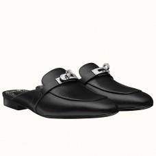 Hermes Oz Mules In Noir Calfskin HD1776sf78