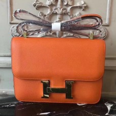 Hot Replica Hermes Orange Constance MM 24cm Epsom Leather Bag HD1762wR89