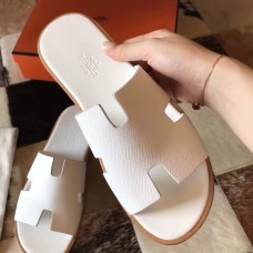 Knockoff Hermes Izmir Sandals In White Epsom Leather HD806TL77