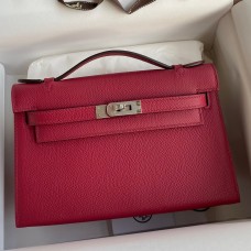 Luxury Hermes Kelly Pochette Handmade Bag In Ruby Epsom Calfskin HD1208Eq40