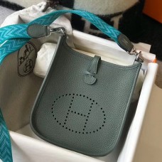 Replica Hermes Evelyne III TPM Bag In Vert Amande Clemence Leather HD620iu55