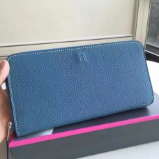 Replica Top Hermes Blue Jean Azap Zipped Wallet HD320Cq58